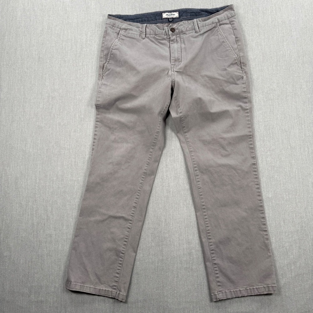 Flag‎ & Anthem Mens Madeflex Chino Pants Gray Straight Leg 36x30 Stretch Cotton